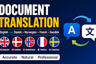 translate from english to native spanish, french, swedish, german, and italian