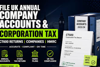 file UK annual company account and corporation tax return ct600 companies hmrc