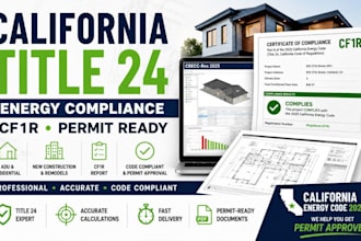 prepare california title 24 energy compliance report cf1r for permit