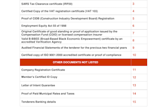 review tender documents for bid compliance