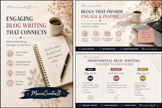 write engaging, well researched blogs