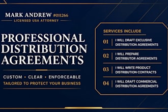 draft a comprehensive commercial distribution agreement for your company