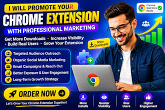 chrome extension promotion, extention downloads and review extension marketing