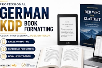 do german book formatting kindle formatting and paperback layout design