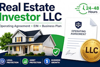 create your real estate investor llc operating agreement and business plan
