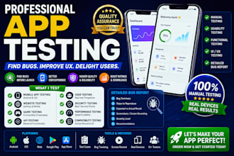 professionally test your app for bugs and usability