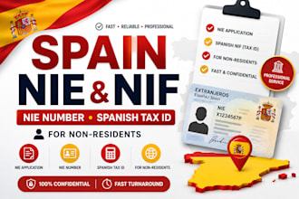 get spain nie number, spanish nif, tax id and nie application for non residents