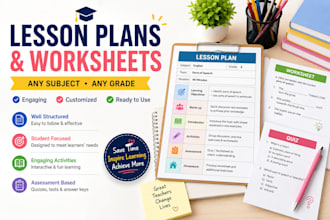create lesson plans and worksheets on any subject