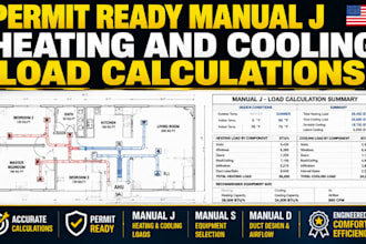 provide permit ready manual j heating and cooling load calculations