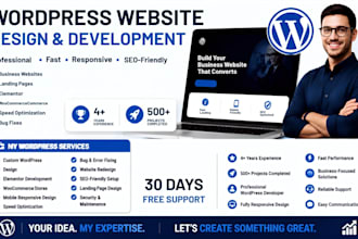 create a complete wordpress responsive website