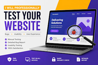 test your website for bugs, usability and user experience