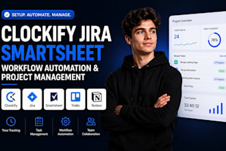 setup clockify jira smartsheet workflow automation and project management