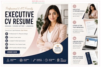 create executive ceo manager cv resume design build cover letter linkedin update