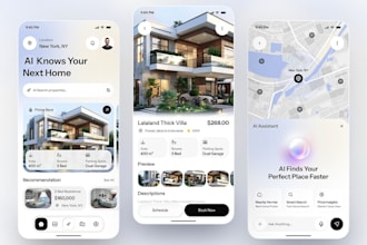 build ai and VR based real estate app and website with CRM and property listing