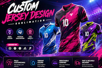 do custom jersey design or sublimation design