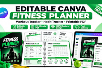 design canva ebook magazine booklet editable journal tracker worksheet calender