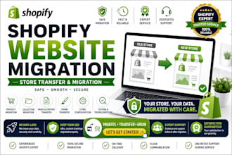 do shopify website migration, shopify store migration and website transfer