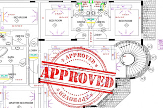 do architectural city permit drawings, mep plans, electrical, plumbing and hvac