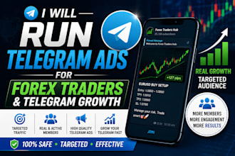 run telegram ads for forex traders and telegram growth, crypto channel