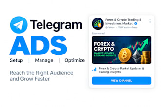 run telegram ads for forex traders and telegram growth, crypto channel