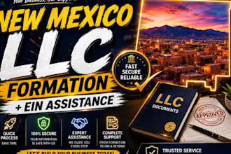 form your new mexico llc and provide ein assistance