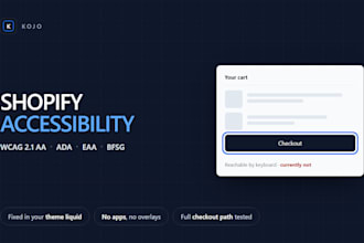 audit and fix shopify store accessibility for wcag ada and eaa