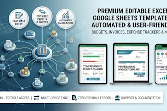 design editable excel google sheets budget spreadsheet and invoice templates