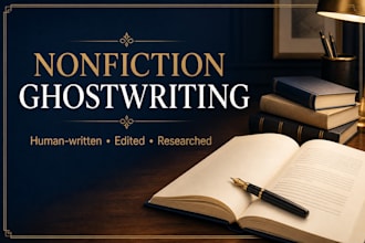 ghostwrite or rewrite your nonfiction book or ebook