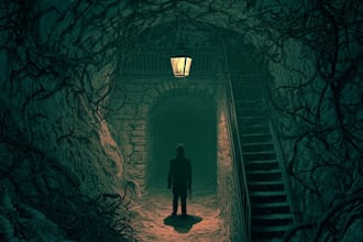 create a dark, horror, underground art illustration