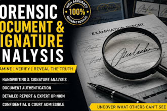 do forensic document, detect real or forged signature, handwriting analysis