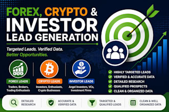 provide hot forex lead, crypto lead investor lead generation
