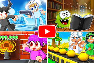 draw cartoon roblox thumbnail for youtube