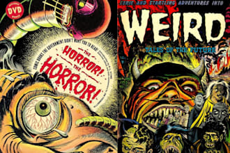 create vintage horror comic scifi art comic lettering retro comic vintage poster