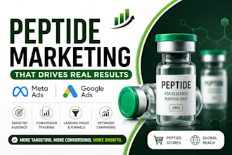 do peptide marketing peptide ads google ads facebook ads peptide website store