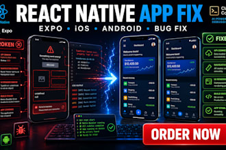 react native expo app ios android apps bugs fix UI issues claude code