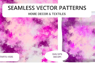 design vector patterns for home décor, textiles, and fabric