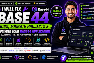 fix base44 bugs, migrate projects, and optimize your application