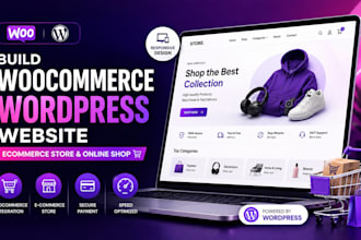 build woocommerce wordpress website ecommerce store and online shop