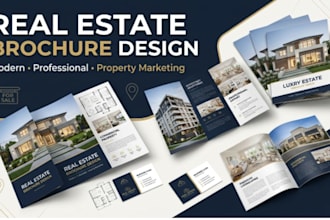 design a professional real estate brochure, property flyer, and listing brochure