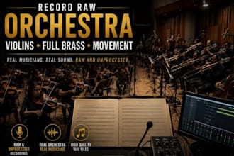 record raw orchestra violins and full brass movement for your song