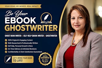be your expert ebook ghostwriter or ghost book writer book writer ebook writer