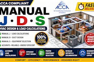 do acca manual j, manual d, manual s hvac load calculation design