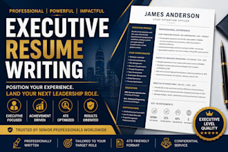 write an executive resume CV for ceos, directors and senior professionals