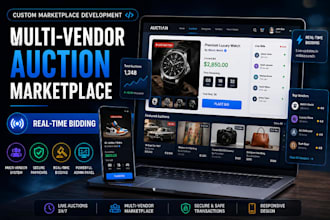 develop a multivendor auction marketplace with real time bidding