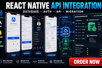 react native expo database API integration, migration user authentication