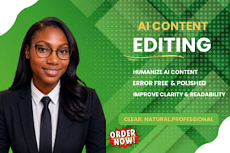 edit, humanize and proofread ai content