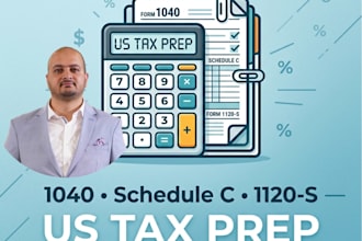 prepare your US federal and state tax return, 1040 or 1120 or 1065