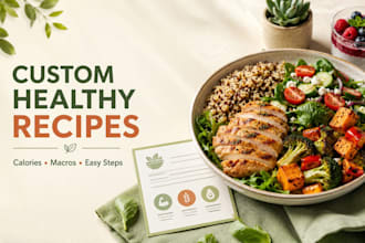 create personalized healthy recipes with calories and macros