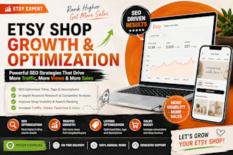 optimize etsy listing SEO, tags, audit and keyword research
