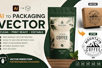 convert ai packaging to print ready vector dieline template